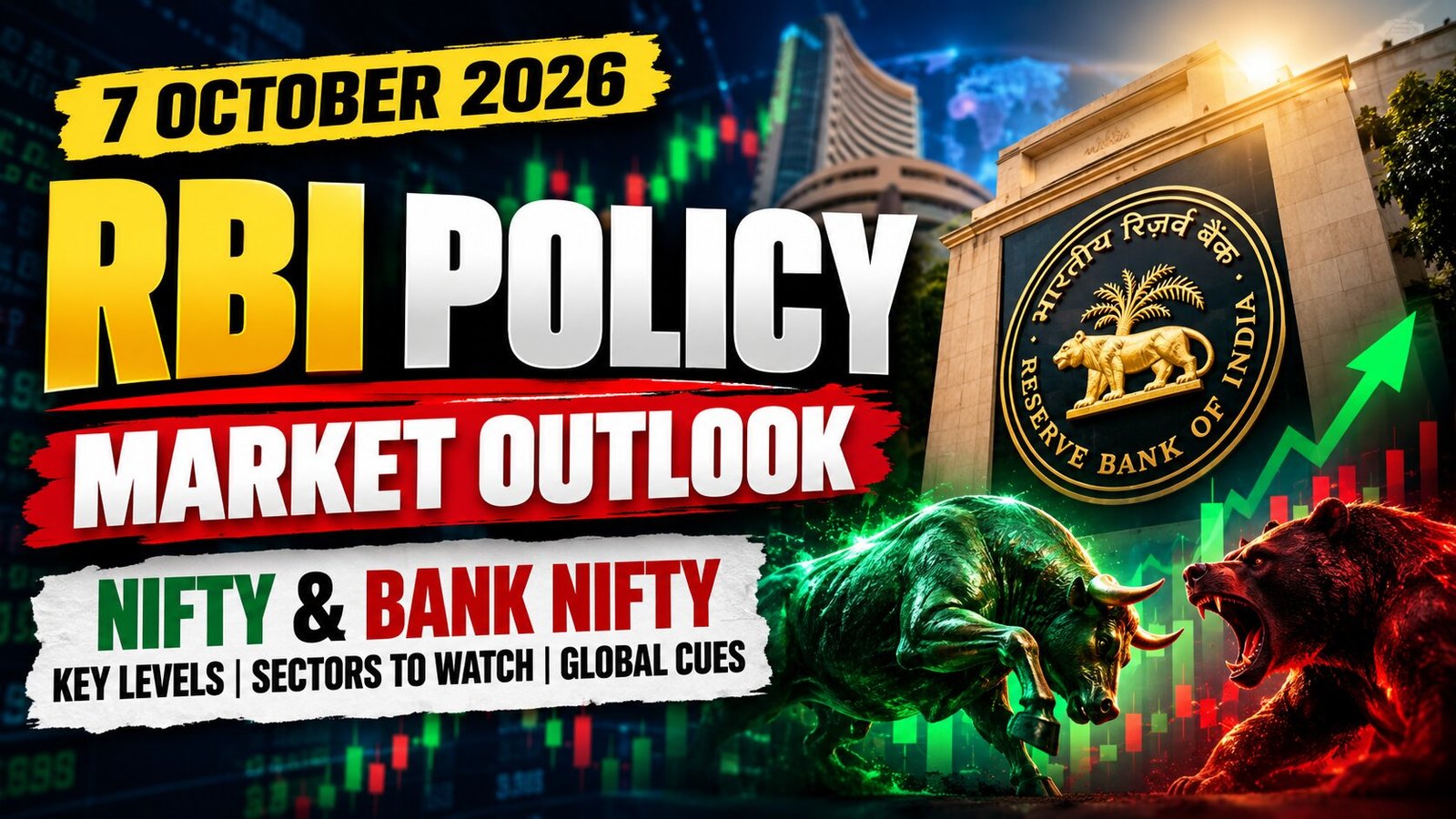 7 October 2026 RBI policy market outlook for Nifty and Bank Nifty